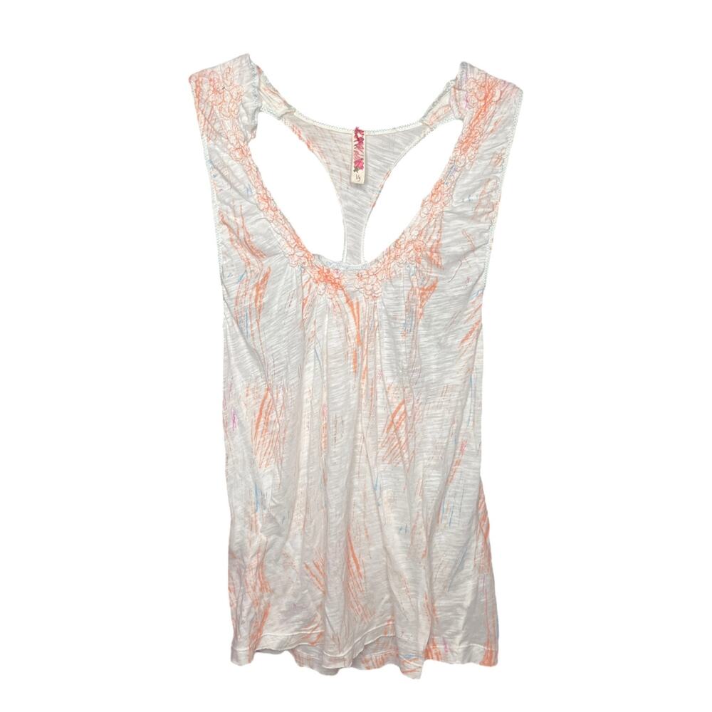 Free People Watercolor Print Tank Size Large